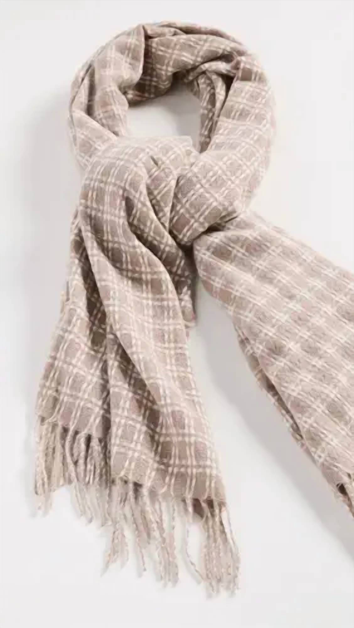 Hat Attack - Small Stitched Plaid Scarf