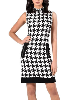 Frank Lyman - Houndstooth Print Mini Dress