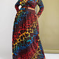 The Curve La - Plus Size Long Sleeve Surplice Wrap Top And Maxi Skirt Set