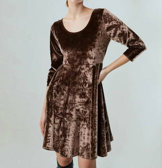 Tough Luv - Studded Velvet Skater Dress