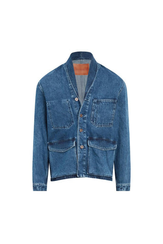 Current/Elliott - Denim Button Down Blazer