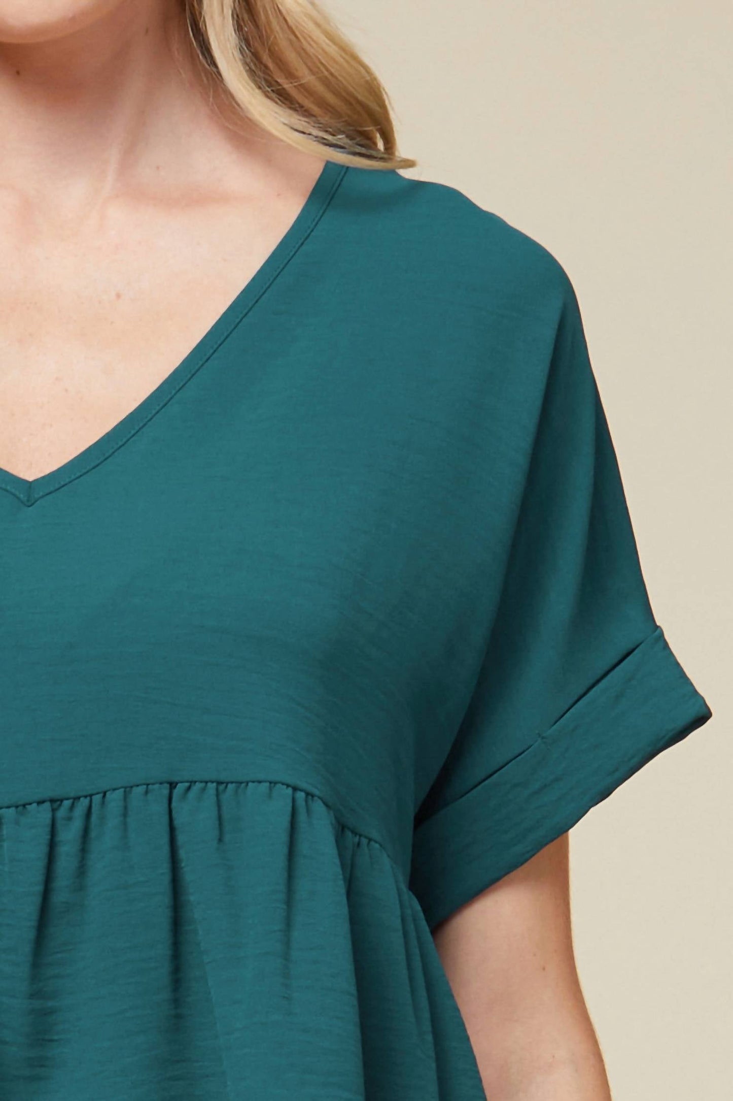 Entro - Textured Babydoll Top