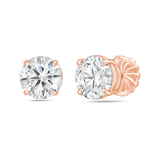 Diana M Jewels - 3.00 Cts Round Lab Grown Stud Earrings