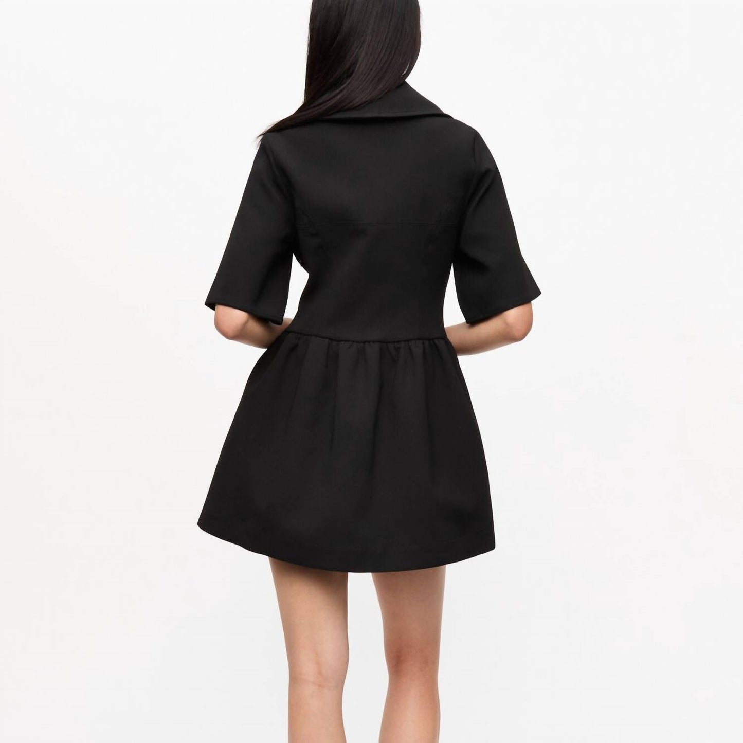 Ganni - Women's Bonded Crepe Mini Dress