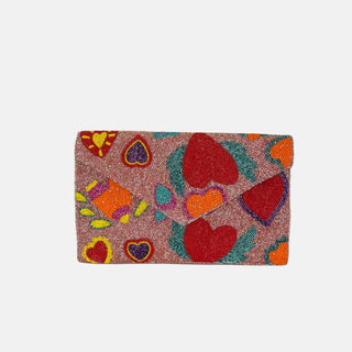 Treasure Jewels - Women's Wing Heart Clutch Bag