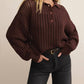 Z Supply - Looking Glass Crochet Polo Sweater