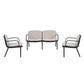 Luna Outdoor Patio 3 Pieces Chat Set