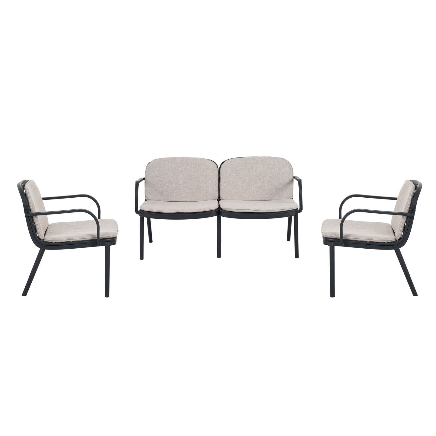 Luna Outdoor Patio 3 Pieces Chat Set