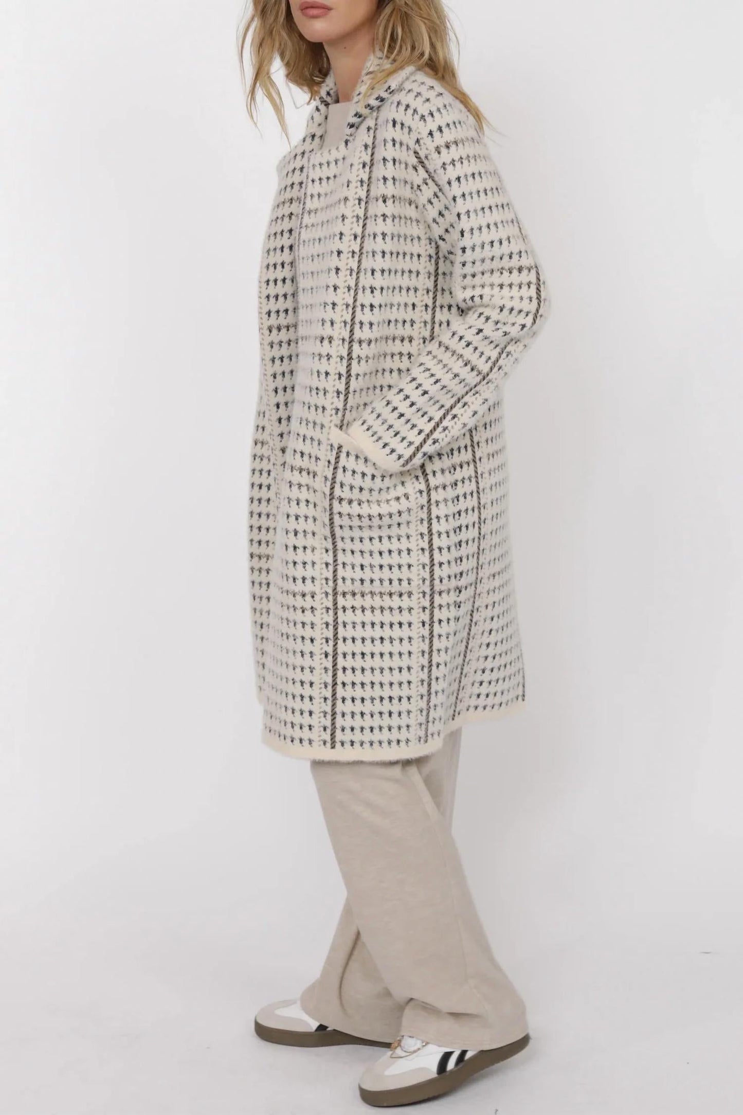 Sage The Label - Women's Marceau Hounndstooth Coatigan