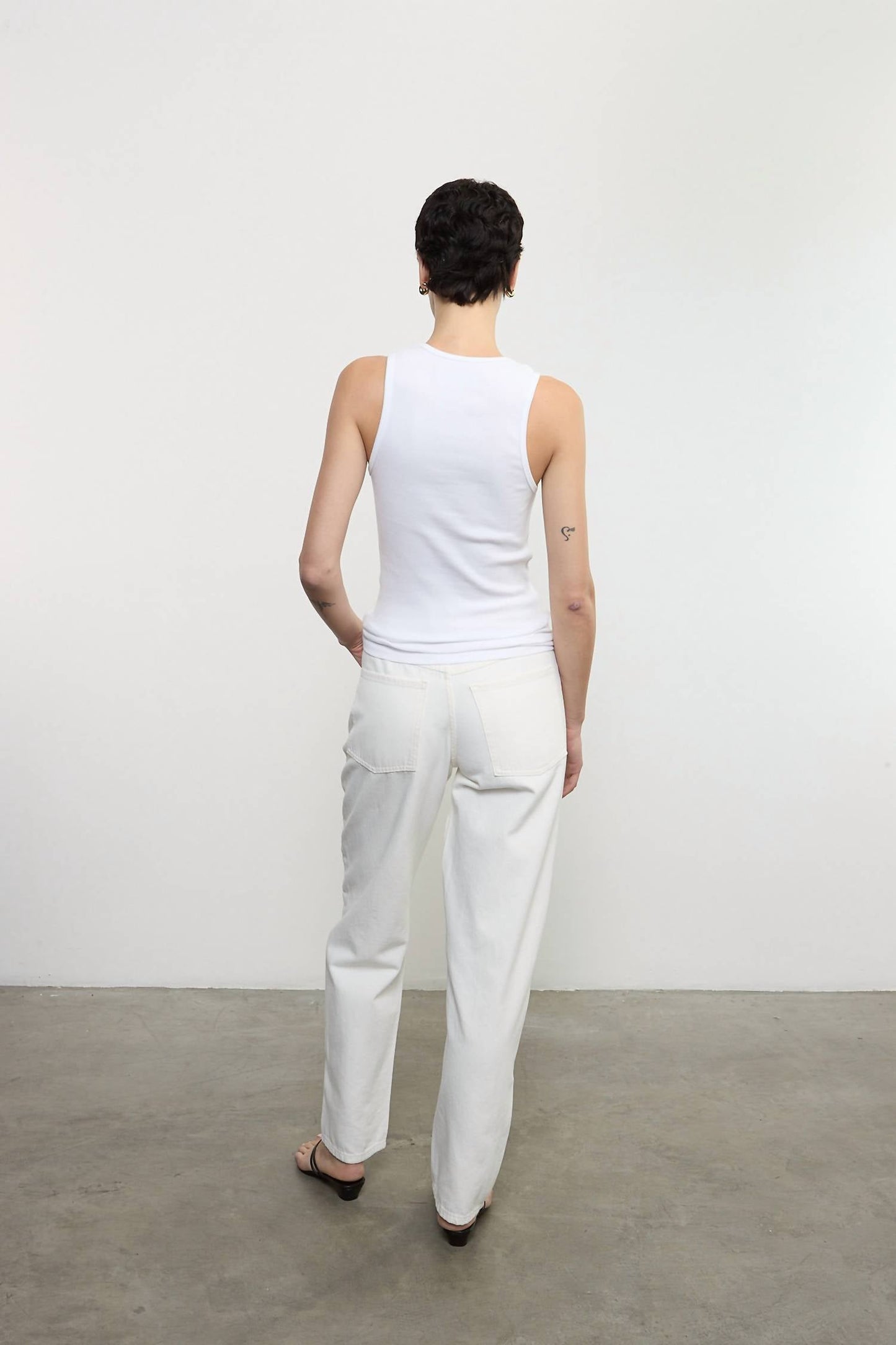 Enza Costa - COTTON RIB SCOOP TANK