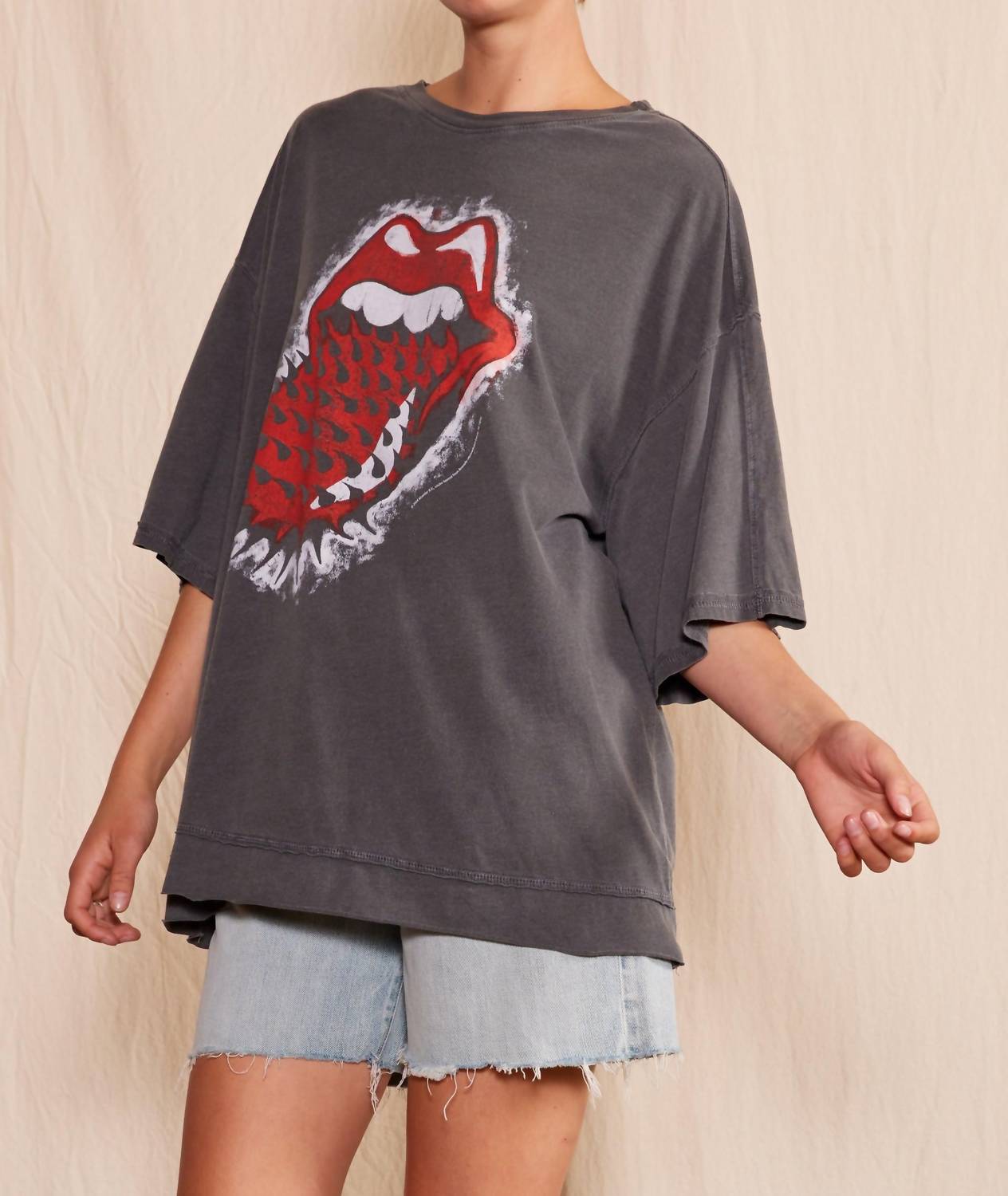 People Of Leisure - Rolling Stones Thru and Thru Oversized Tee