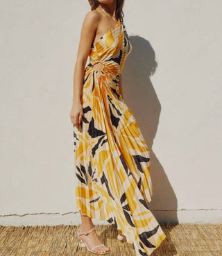 Dress Forum - Malibu Asymmetrical Pleated Maxi Dress