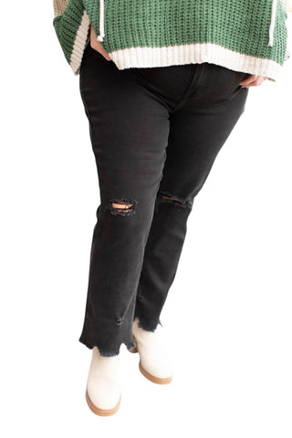 Risen - High Rise Straight Leg Jeans Plus Size