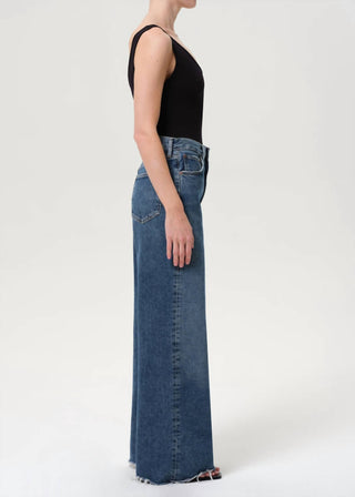 Agolde - Dame High Rise Wide Leg Cut Hem Jean