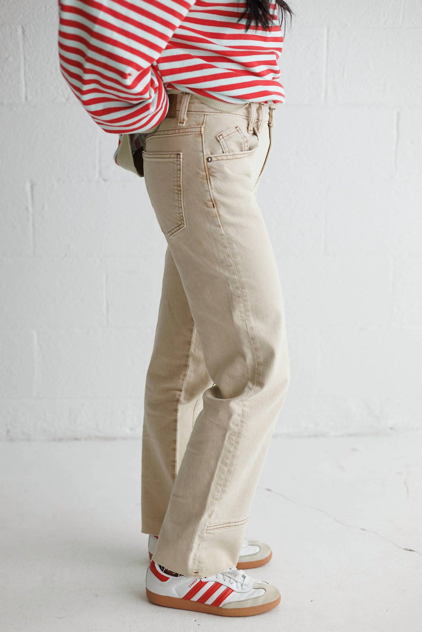 Free People - Risk Taker Mid-Rise Straight Jeans