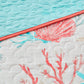 6 Piece Cotton Sateen Quilt Set with Throw Pillows Coral Full/Queen