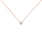 10K Rose Gold 1/5 Carat Round Brilliant-Cut Diamond Modern Bezel-Set Solitaire 16"-18" Pendant Necklace (H-I Color, SI2-I1 Clarity)