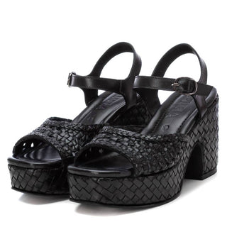 Xti - Women's Carmela Leather Heel Sandals