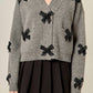 2.7 August Apparel - Chunky Cardigan with Beaded Big Bow