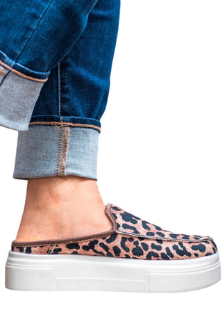 Everglades - Women's Emily Leopard Platform Mule Sneaker