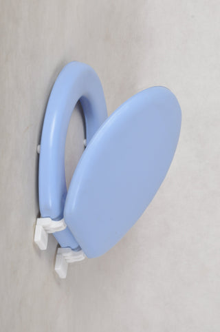 J&V Textiles Soft Round Toilet Seat With Easy Clean & Change Hinge, Padded