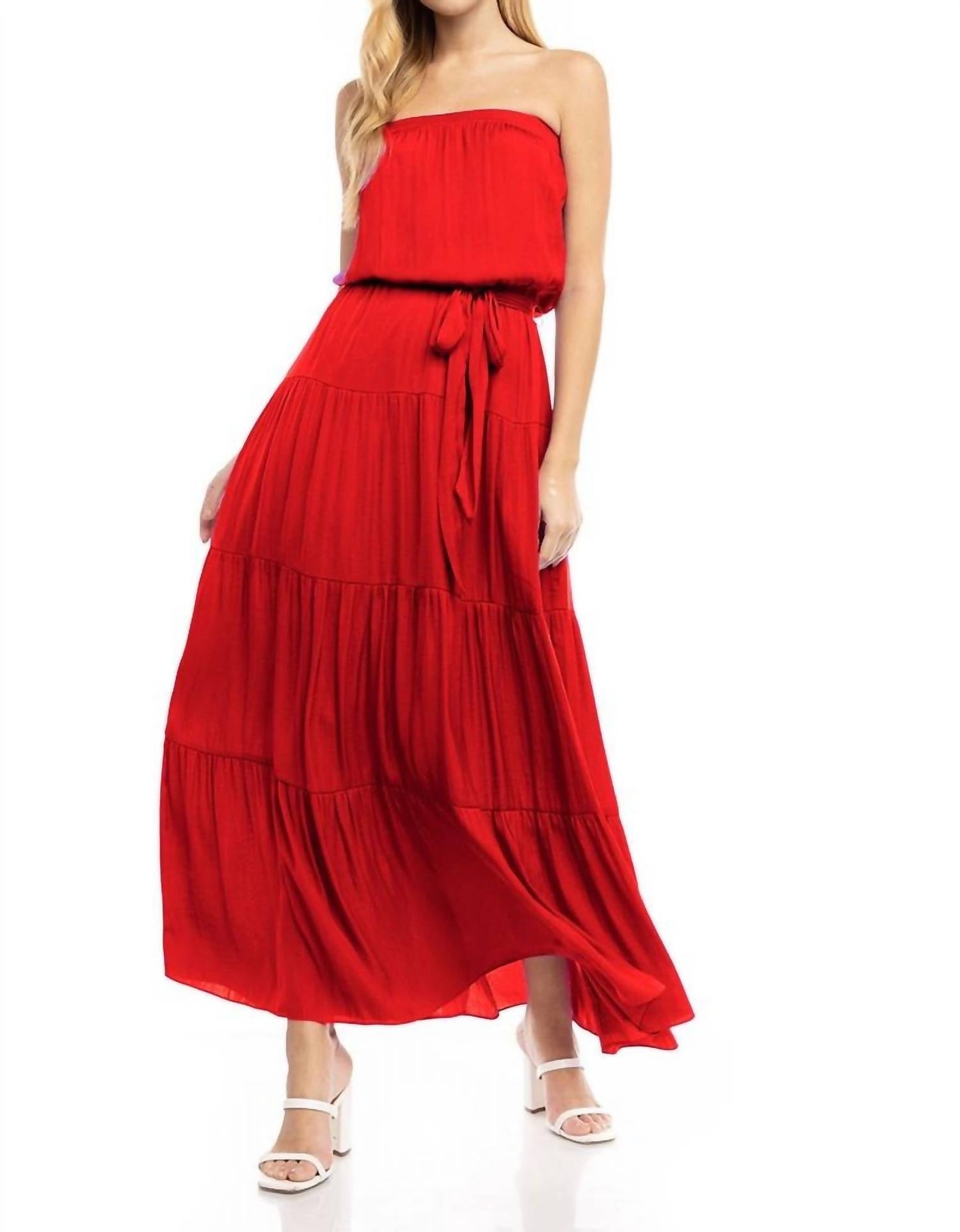 Naked Zebra - Maxi Tiered Tube Dress