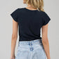 Lna - Fitted Rib Crewneck Tee