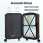 3 Piece ABS Spinner Wheel Luggage Set (Brown)