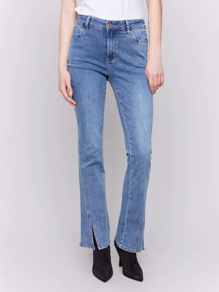 Charlie B - Bootcut Jeans With Front Slits