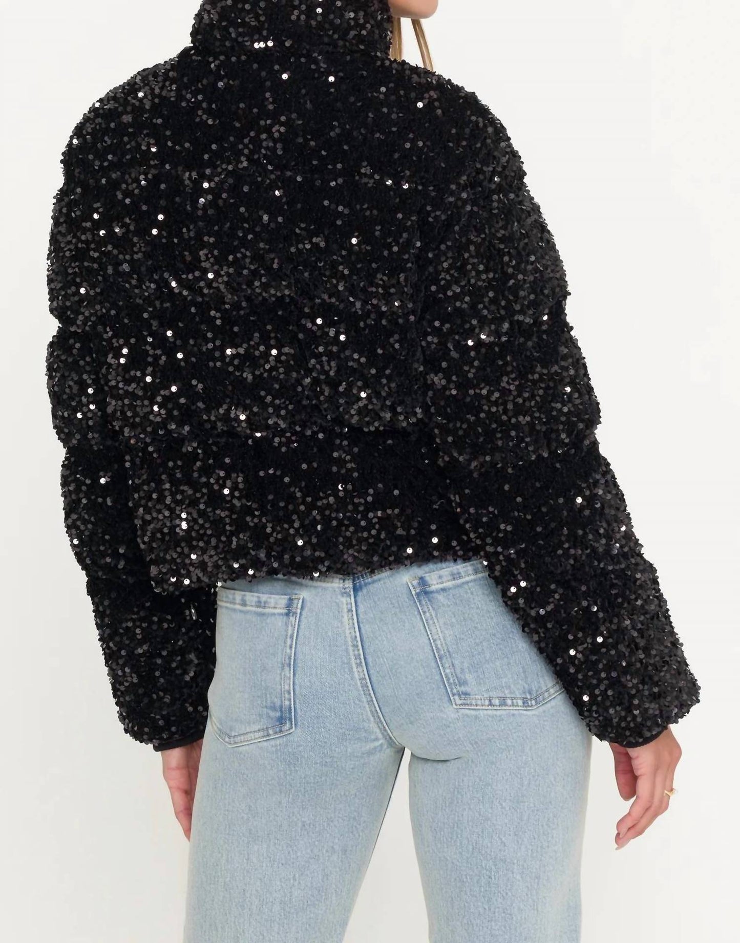 Generation Love - RHODA VELVET SEQUIN PUFFER JACKET