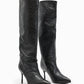 Allsaints - Women's Nori Shimmer Knee High Leather Boots