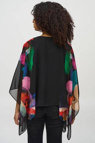Joseph Ribkoff - Chiffon Abstract Poncho Top