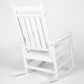 Oversized Rocking Chair with Wood-Texture Outdoor Design