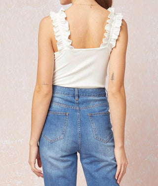 Entro - Ruffle Square Neck Bodysuit