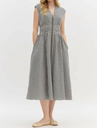 Entro - Charlotte Gingham Midi Dress