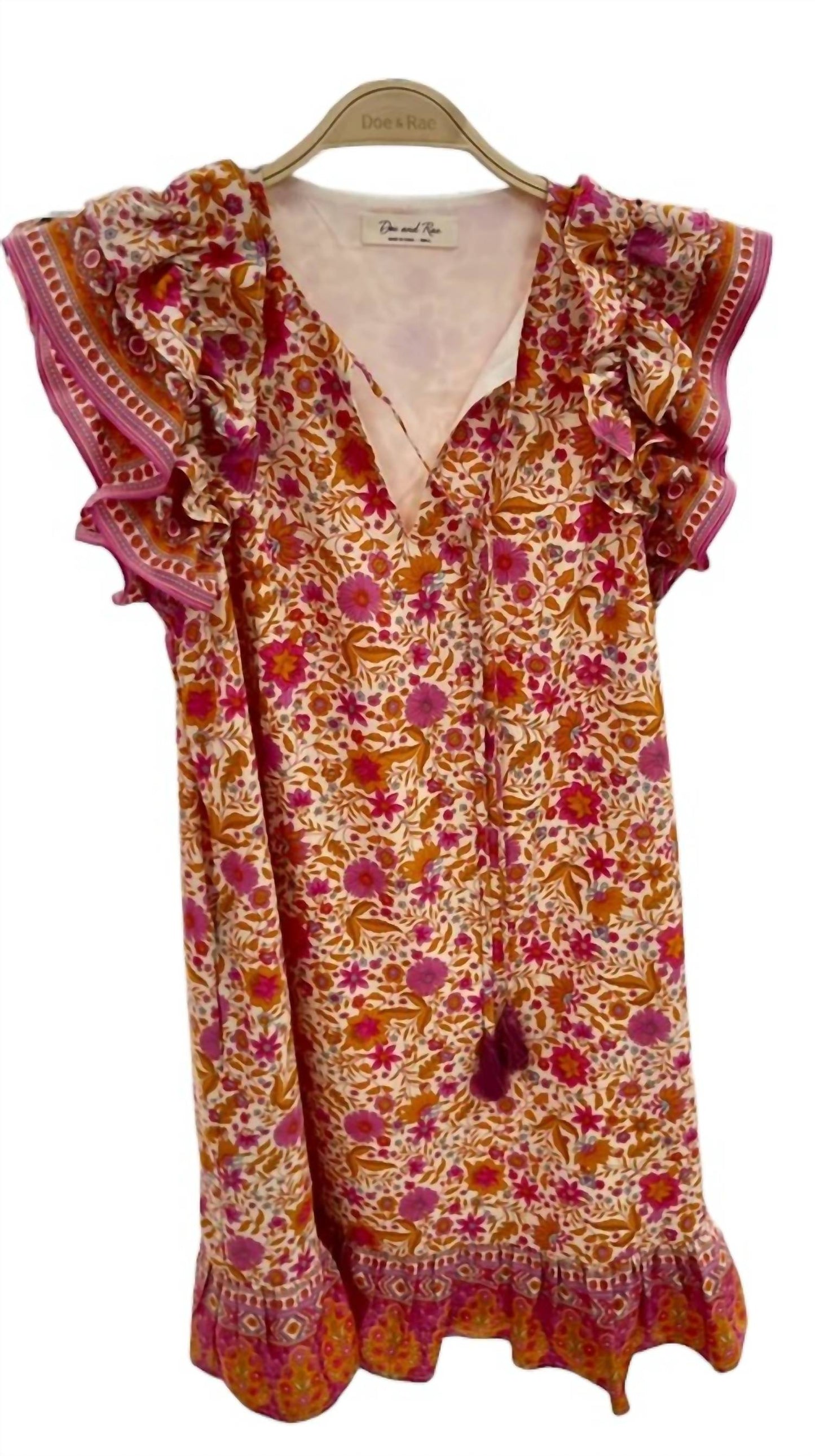 Doe And Rae - Sunset Boho Mini Dress