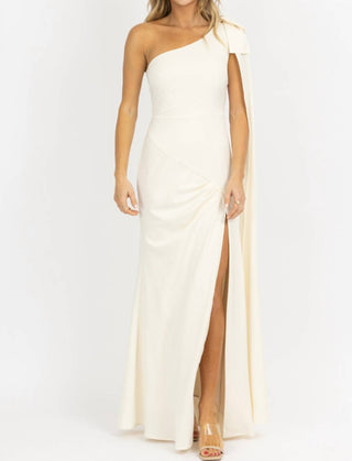 Lena - ONE SHOULDER AND SASH SATIN MAXI DRESS