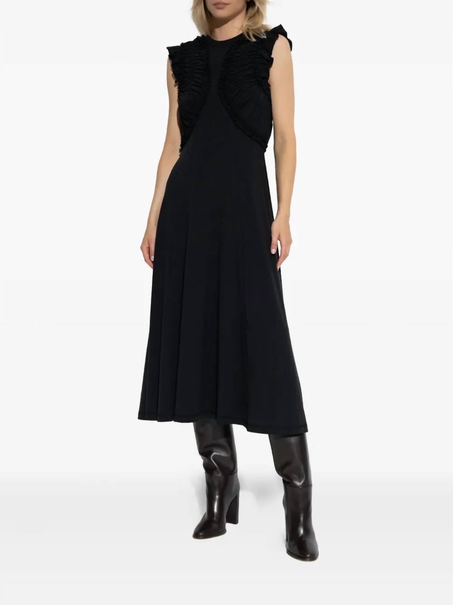 Ulla Johnson - Shiva Sleeveless Ruffled Midi Dress