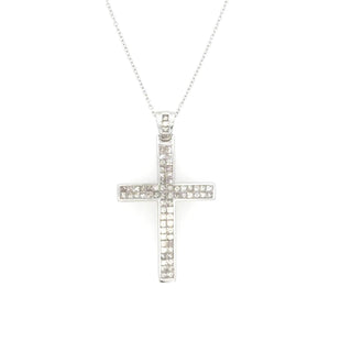 Aamiaa - Women's Cross Natural Diamond Pendant