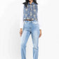Judy Blue - High Waist Contrast Wash Thermal Straight Jeans