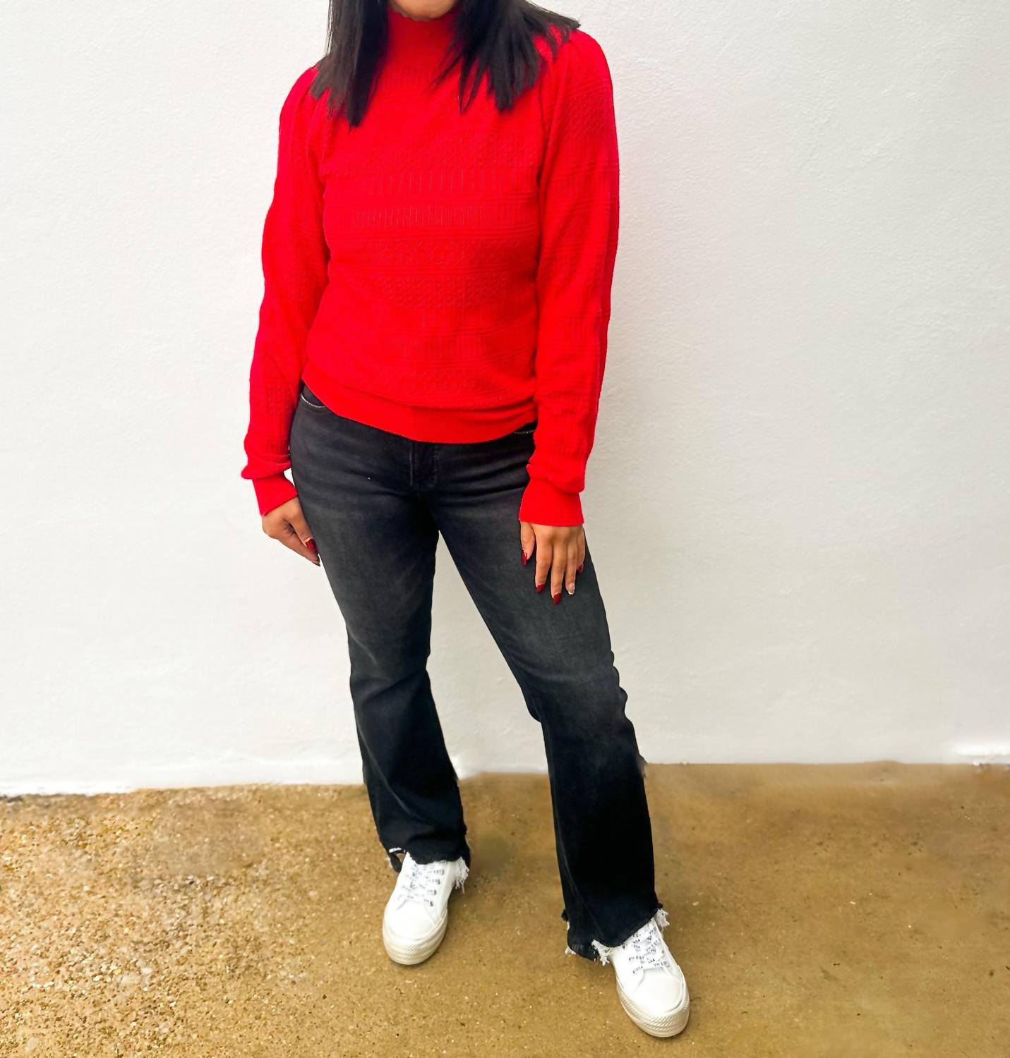 &Merci - Wishes Come True Mock Neck Sweater