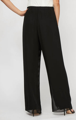 Alex Evenings - Straight Leg Chiffon Pants
