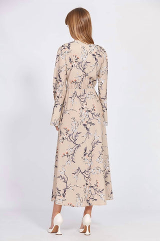 Eola - Long Sleeve Satin Dress