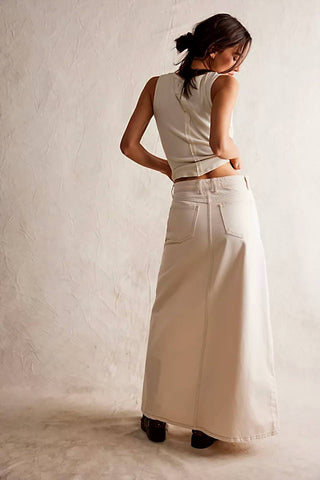 Free People - Come As You Are Denim Maxi Skirt