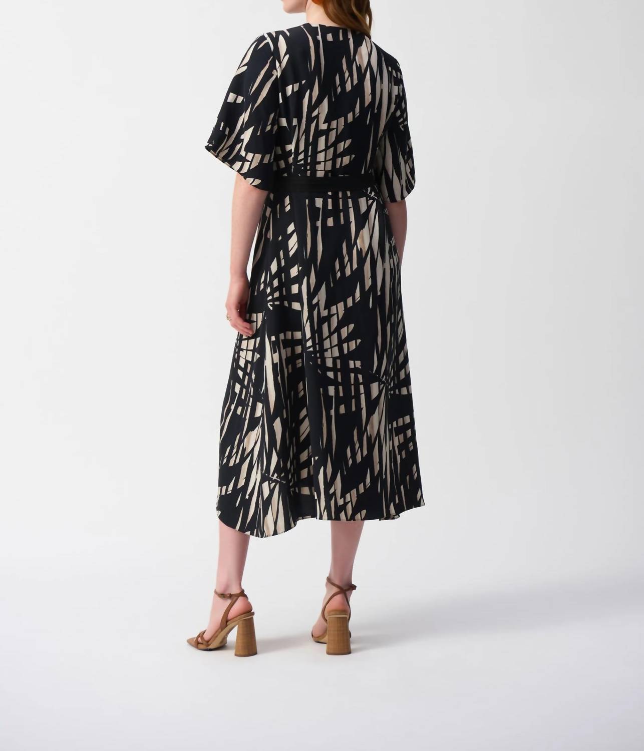 Joseph Ribkoff - Tropical Print Midi A-line Dress