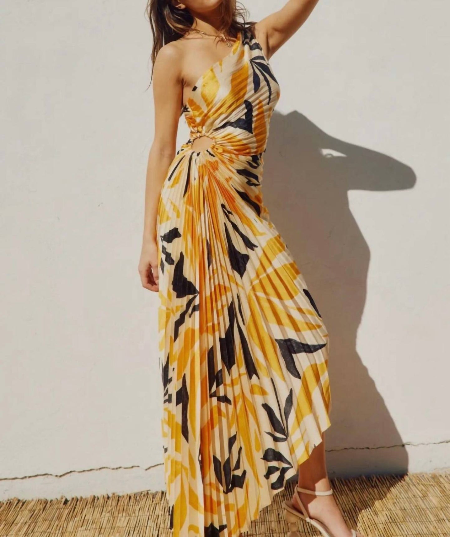 Dress Forum - Malibu Asymmetrical Pleated Maxi Dress