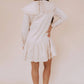 Aureum - Ava Ruffled Collar Mini Shirt Dress