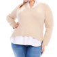 Karen Kane - Plus Size Layered Sweater