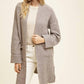 Wishlist - Brushed Ribbed Knit Long Cardigan