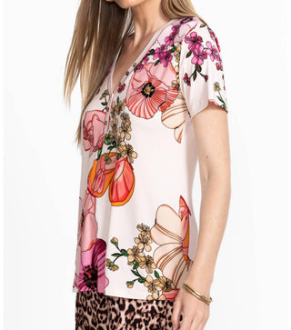 Johnny Was - Janie Favorite Short Sleeve Henley Tee